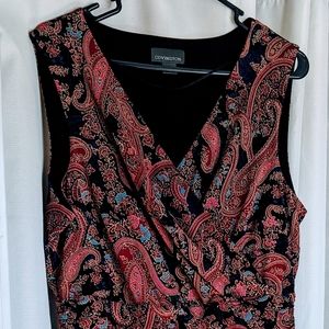 Paisley knee length sleeveless dress